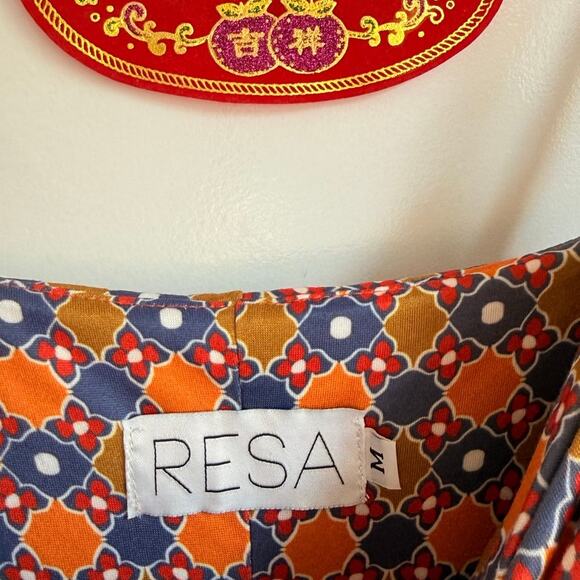 RESA Geometric Cortez Summer 2024 Midi Dress Medium Resort Vacation - Picture 5 of 5